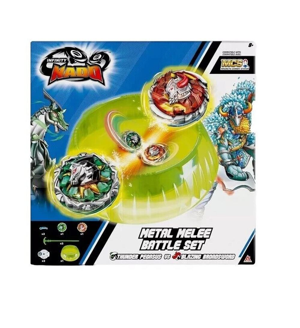 Metal Melee Battle Set Thunder Pegasus vs Blazing Broadsword Infinity Nado V NEW